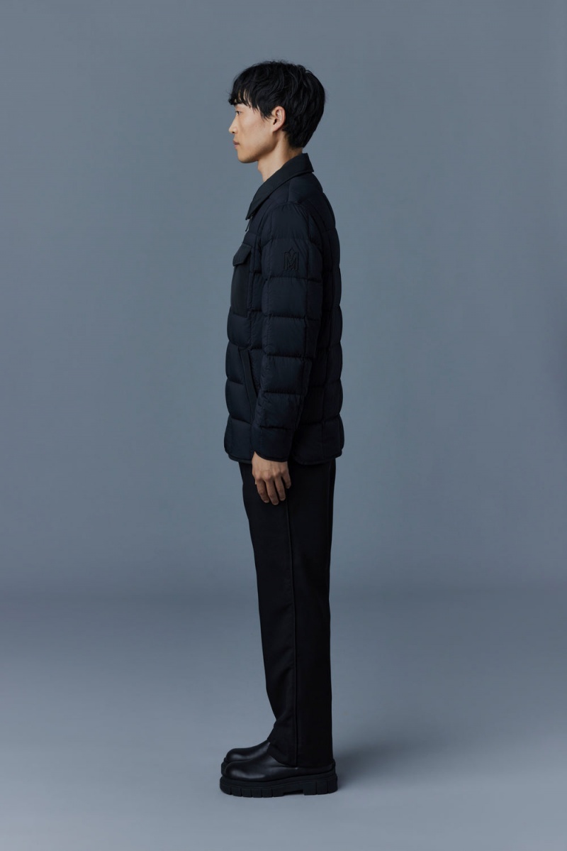 Mackage Osmond Matte Light Overshirt Dunjackor Herr Svarta | MAFIN-3259