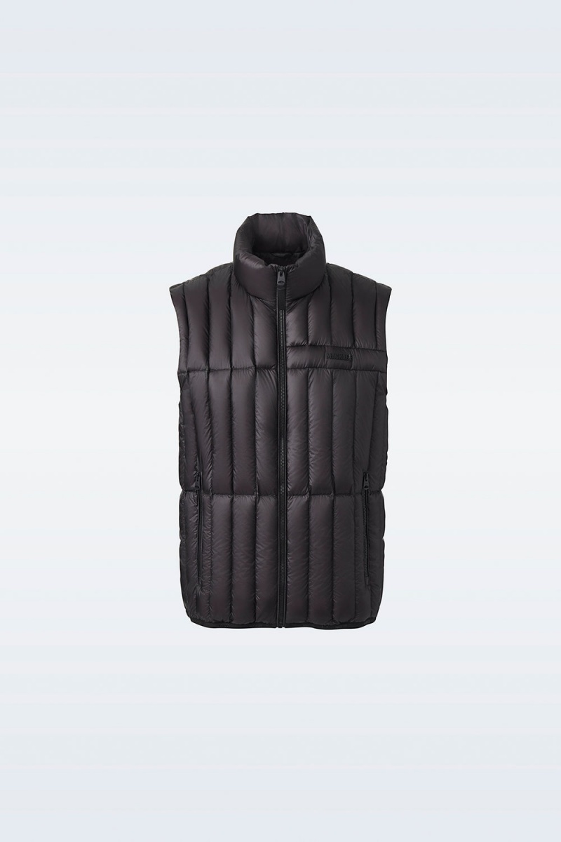 Mackage Patrick Translucent Ripstop Light Down Funnel Collar Väst Herr Svarta | ZTHLJ-2659