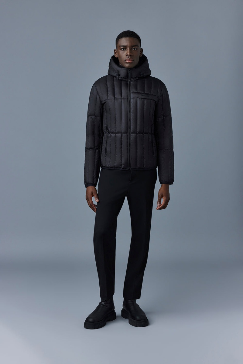 Mackage Peter Translucent Ripstop Light Hood Dunjackor Herr Svarta | ORIGU-4689
