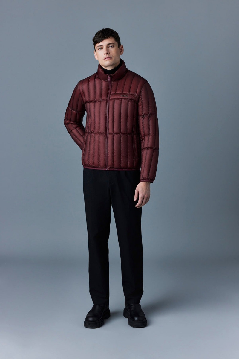 Mackage Philip Translucent Ripstop Light Dunjackor Herr Röda | TYPJO-9024