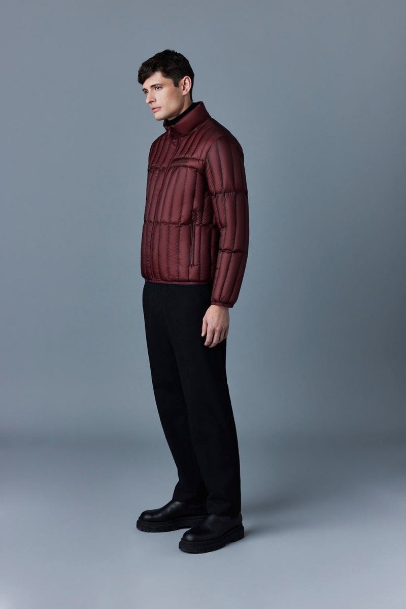 Mackage Philip Translucent Ripstop Light Dunjackor Herr Röda | TYPJO-9024