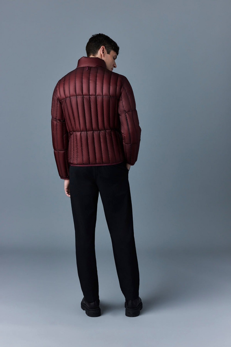 Mackage Philip Translucent Ripstop Light Dunjackor Herr Röda | TYPJO-9024