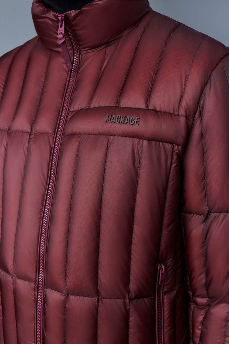 Mackage Philip Translucent Ripstop Light Dunjackor Herr Röda | TYPJO-9024