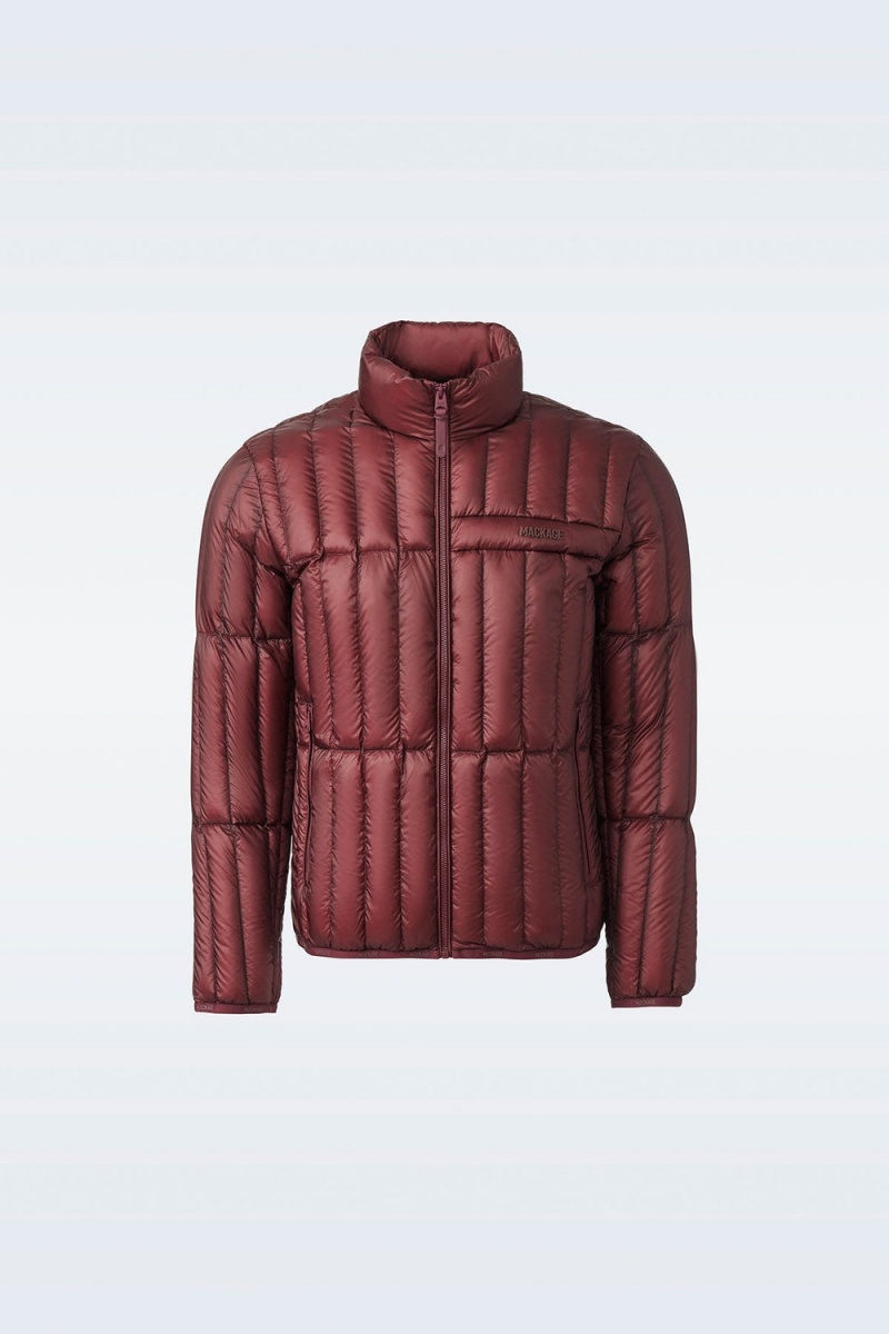 Mackage Philip Translucent Ripstop Light Dunjackor Herr Röda | TYPJO-9024