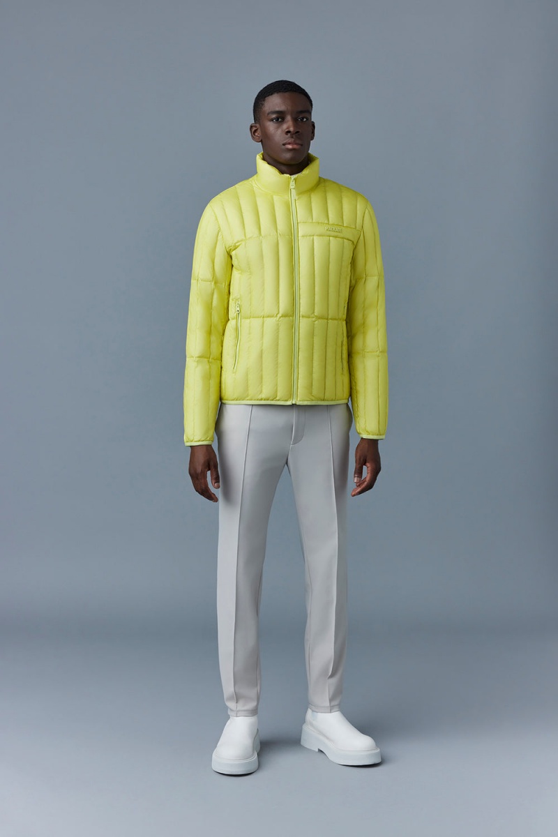 Mackage Philip Translucent Ripstop Light Dunjackor Herr Gula | SUGTK-0178