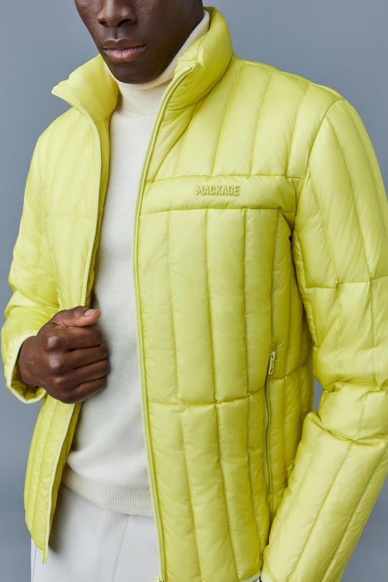 Mackage Philip Translucent Ripstop Light Dunjackor Herr Gula | SUGTK-0178