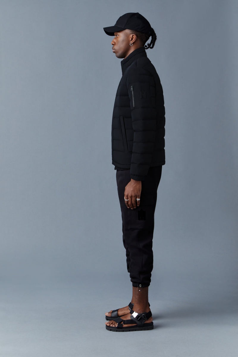 Mackage Piers Stretch Light Stand Collar Dunjackor Herr Svarta | RUVQS-2617