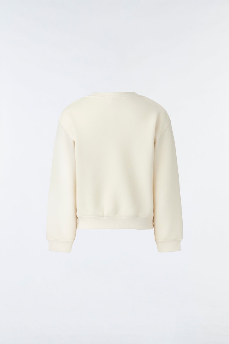 Mackage Rio Double-Face Jersey Wordmark Tröjor Barn Grädde | WIMTO-4381