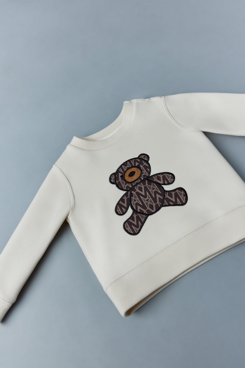 Mackage Rio Double-Face Jersey Wordmark Tröjor Barn Grädde | UWKVX-1950