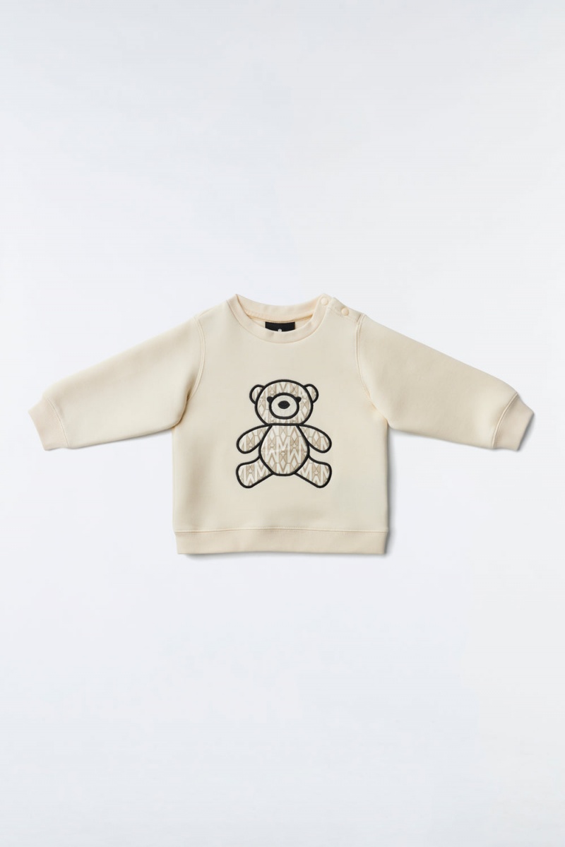 Mackage Rio Double-Face Jersey Wordmark Tröjor Barn Grädde | UWKVX-1950