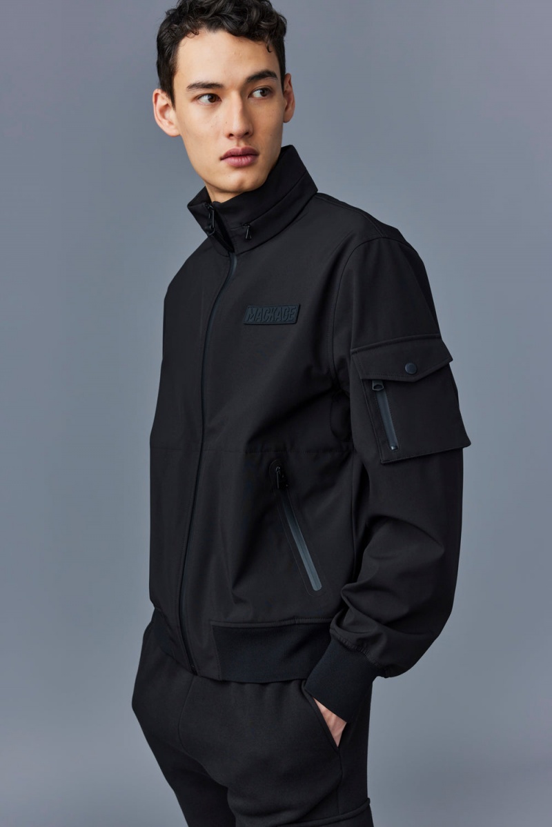Mackage Rodney Flex Tech Track Packable Hood Jackor Herr Svarta | BMXGA-1865