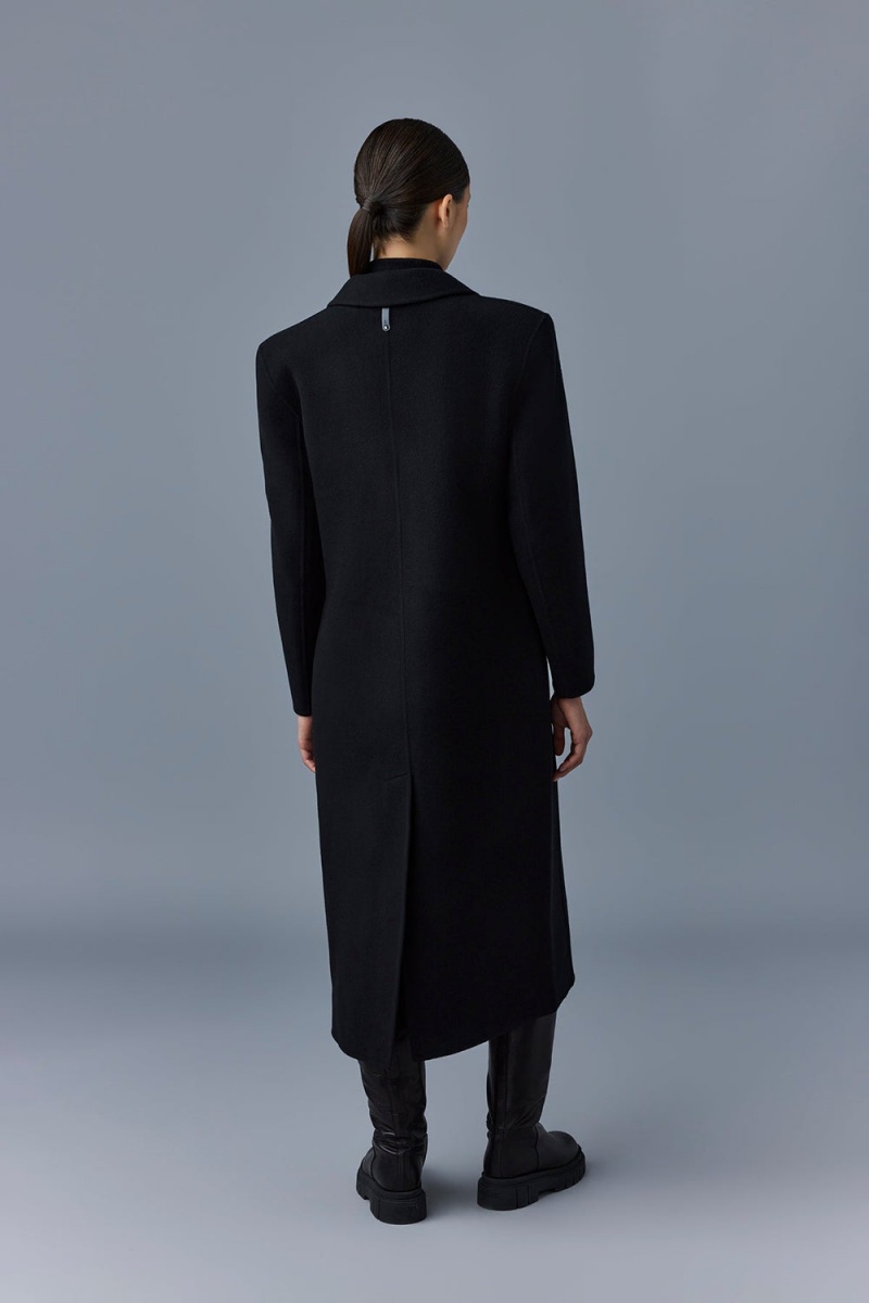 Mackage Ruth Double-Face Ull Long Rockar Dam Svarta | BKGDV-9785