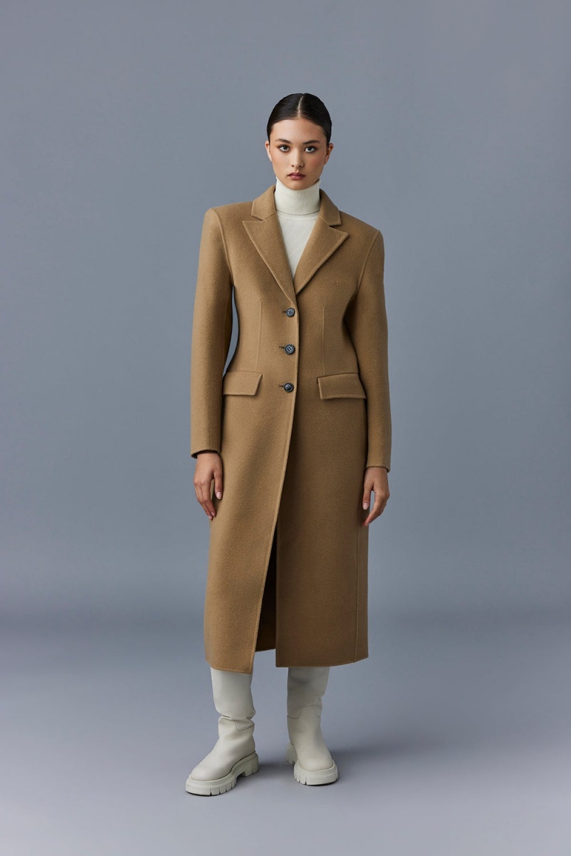 Mackage Ruth Double-Face Ull Long Rockar Dam Bruna | OLNUW-3274