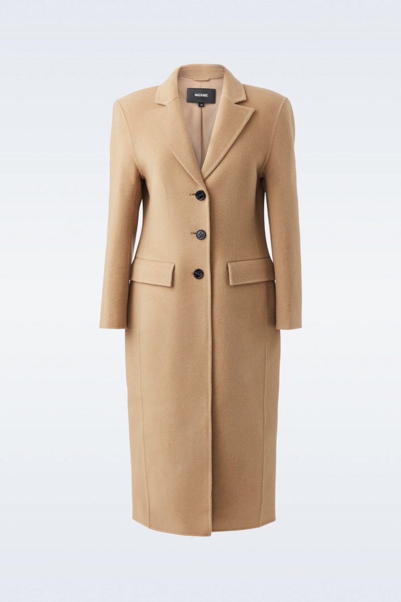 Mackage Ruth Double-Face Ull Long Rockar Dam Bruna | OLNUW-3274