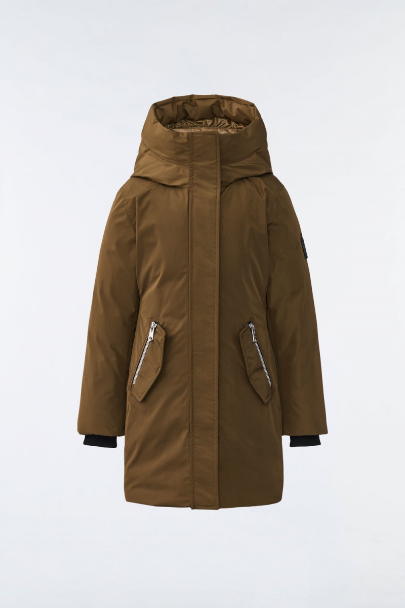 Mackage Shayna 2-In-1 Nano Removable Bib Dunrockar Barn Olivgröna | SLYFR-4853