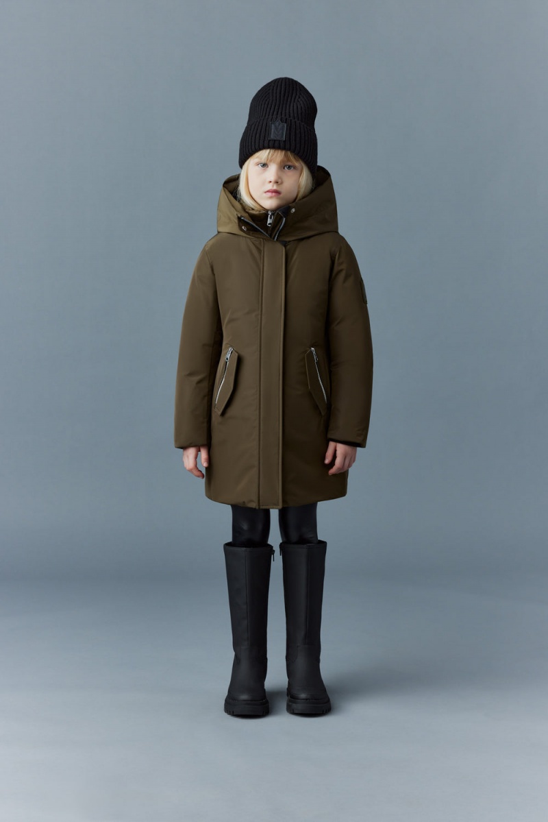 Mackage Shayna 2-In-1 Nano Removable Bib Dunrockar Barn Olivgröna | SLYFR-4853