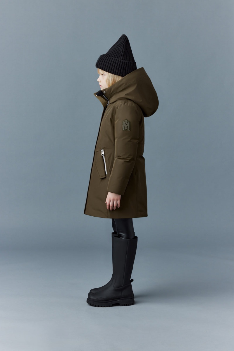 Mackage Shayna 2-In-1 Nano Removable Bib Dunrockar Barn Olivgröna | SLYFR-4853
