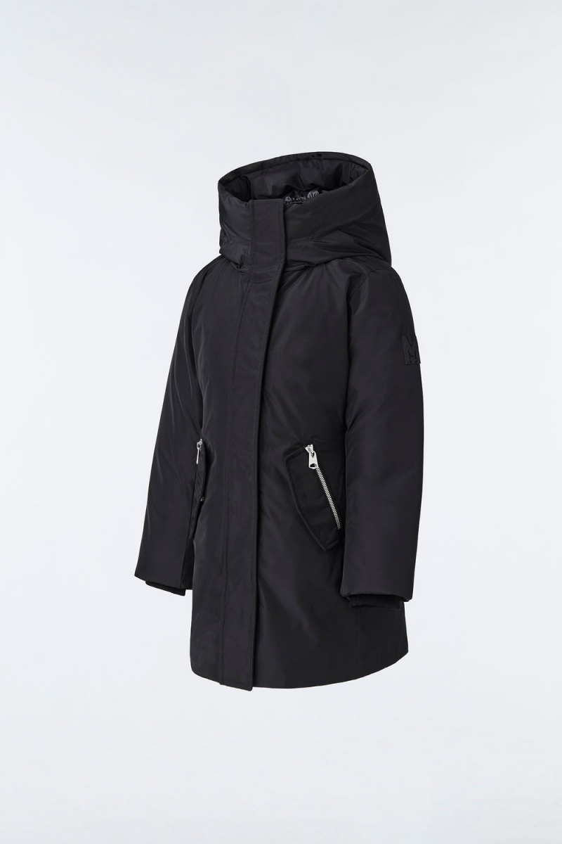 Mackage Shayna 2-In-1 Nano Removable Bib Dunrockar Barn Svarta | YAFCB-4962