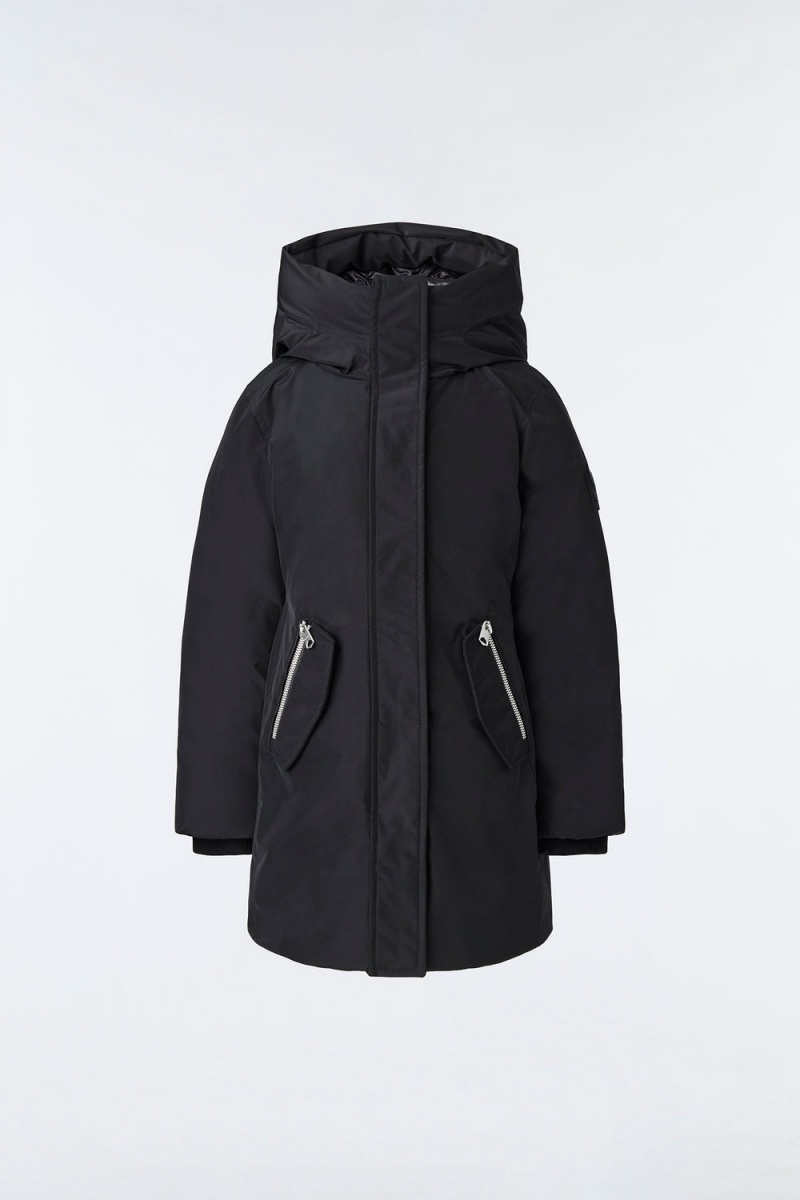 Mackage Shayna 2-In-1 Nano Removable Bib Dunrockar Barn Svarta | YAFCB-4962