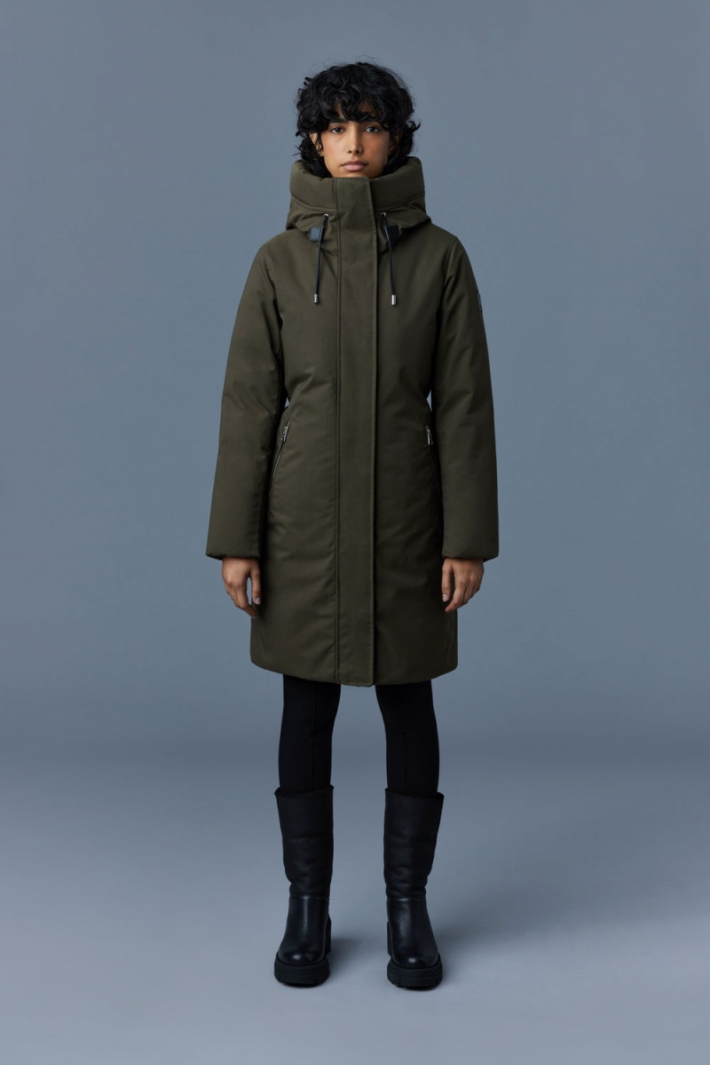 Mackage Shiloh 2-In-1 Fitted Removable Bib Dunrockar Dam Olivgröna | AQLND-1982