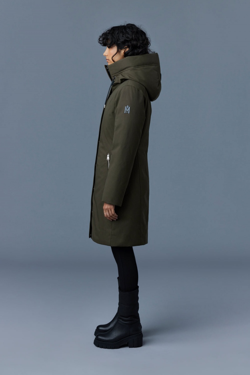 Mackage Shiloh 2-In-1 Fitted Removable Bib Dunrockar Dam Olivgröna | AQLND-1982