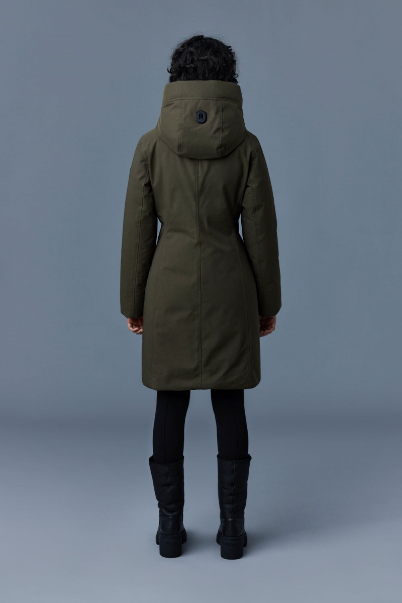 Mackage Shiloh 2-In-1 Fitted Removable Bib Dunrockar Dam Olivgröna | AQLND-1982