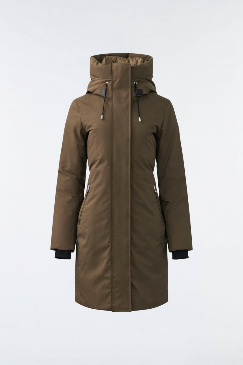 Mackage Shiloh 2-In-1 Fitted Removable Bib Dunrockar Dam Olivgröna | AQLND-1982