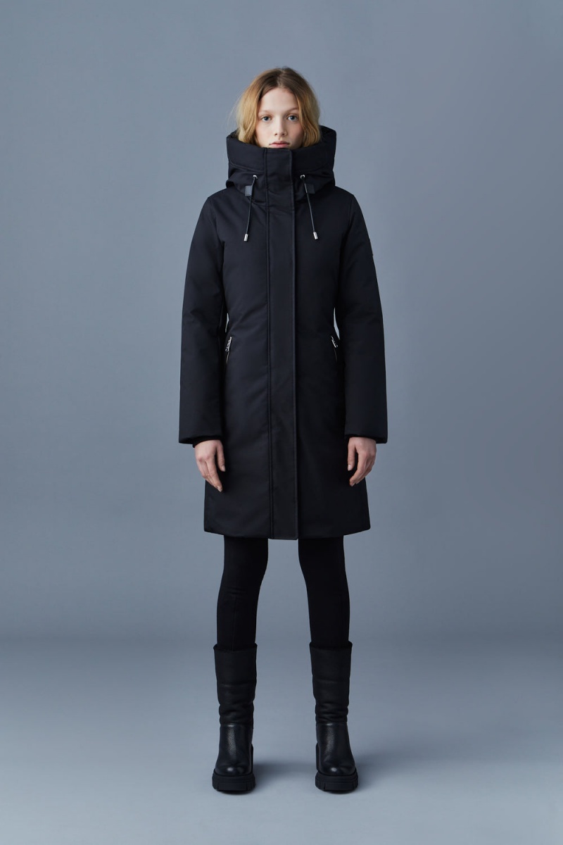 Mackage Shiloh 2-In-1 Fitted Removable Bib Dunrockar Dam Svarta | KSJZY-4615