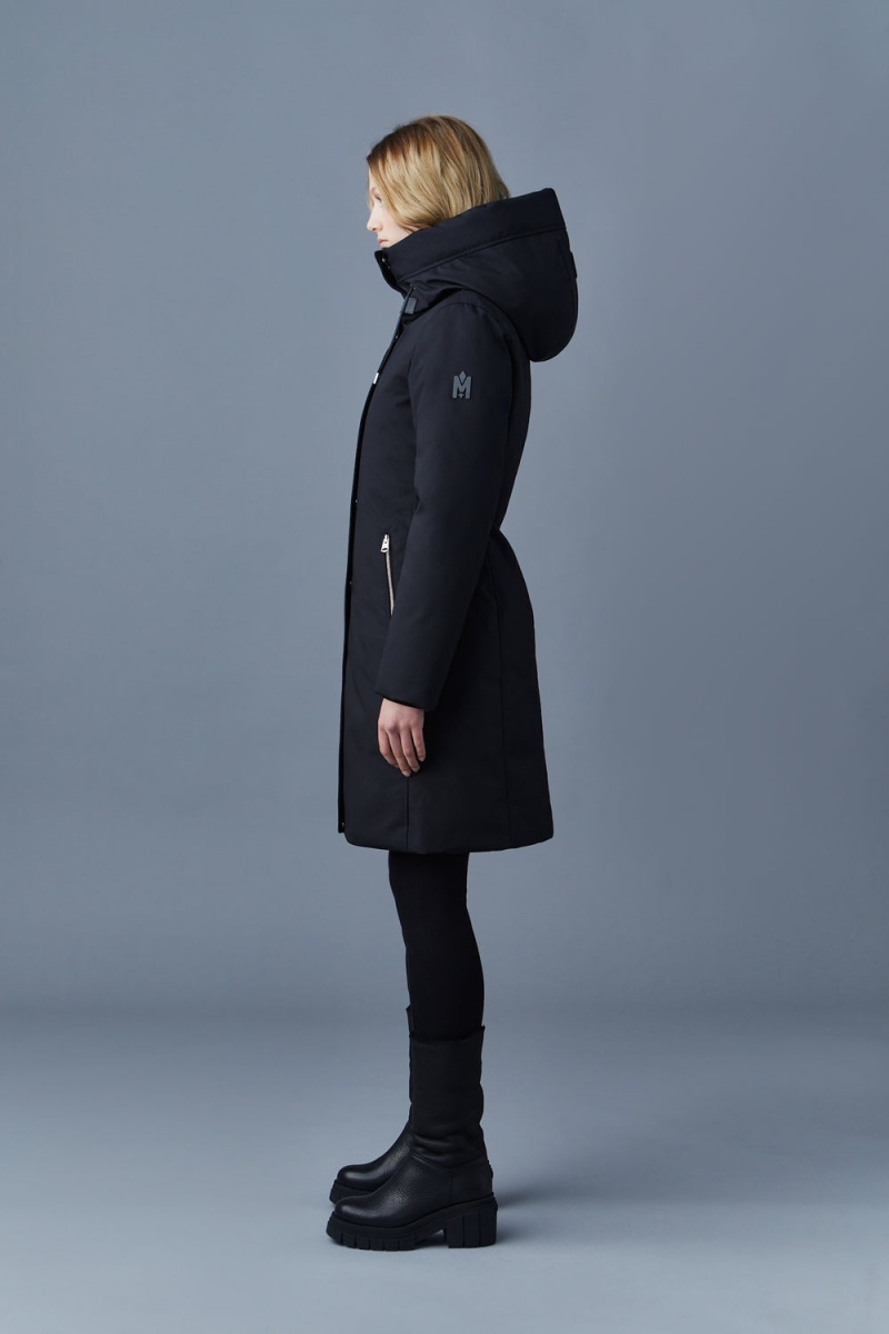 Mackage Shiloh 2-In-1 Fitted Removable Bib Dunrockar Dam Svarta | KSJZY-4615