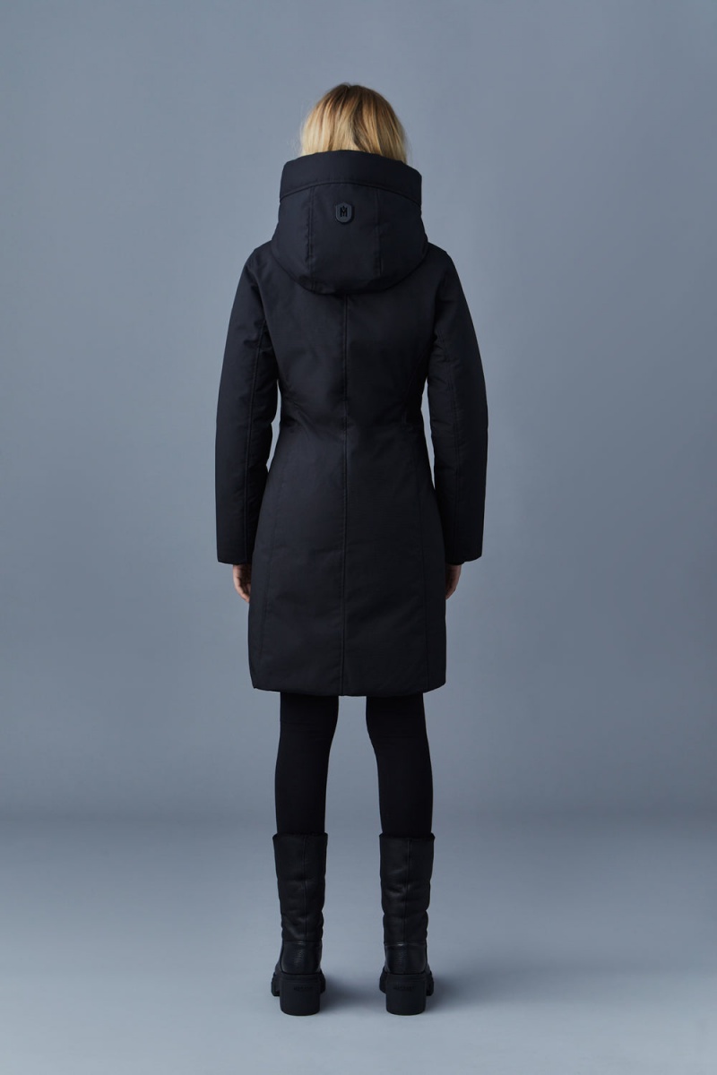 Mackage Shiloh 2-In-1 Fitted Removable Bib Dunrockar Dam Svarta | KSJZY-4615
