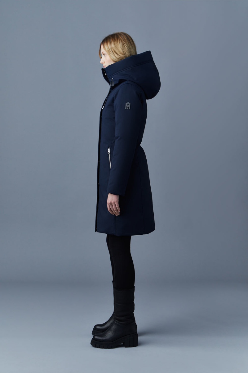 Mackage Shiloh 2-In-1 Fitted Removable Bib Dunrockar Dam Marinblå | EIMSQ-5403
