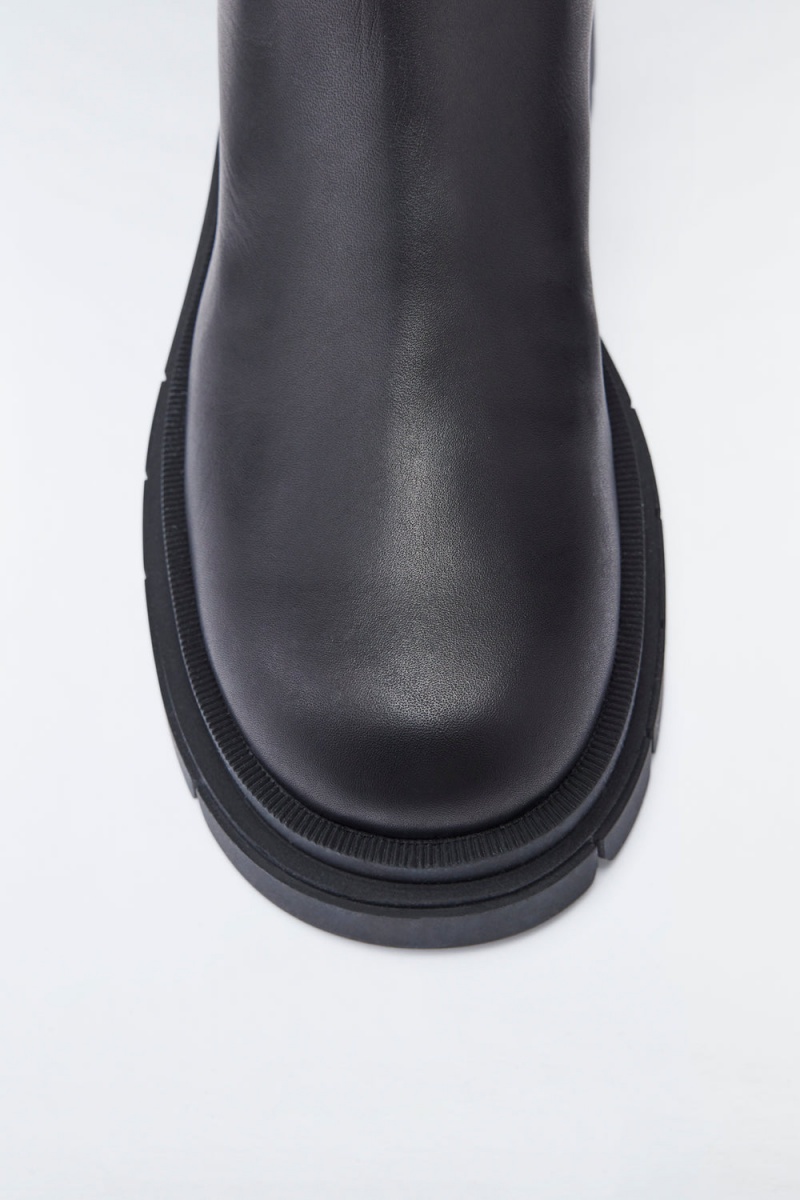 Mackage Storm Shearling-Fodrade (R) Läder Chelsea Boots Dam Svarta | SLWTN-5973