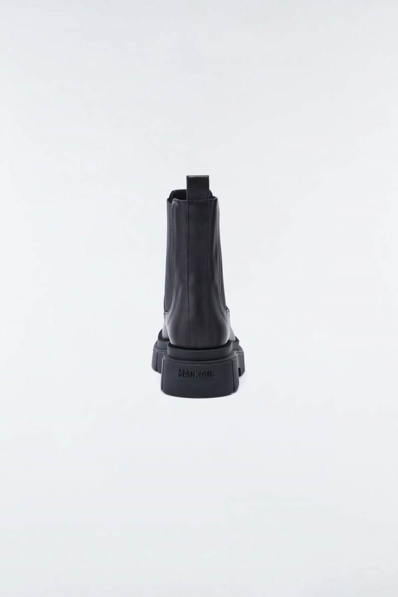 Mackage Storm Shearling-Fodrade (R) Läder Chelsea Boots Herr Svarta | IGKUJ-3476