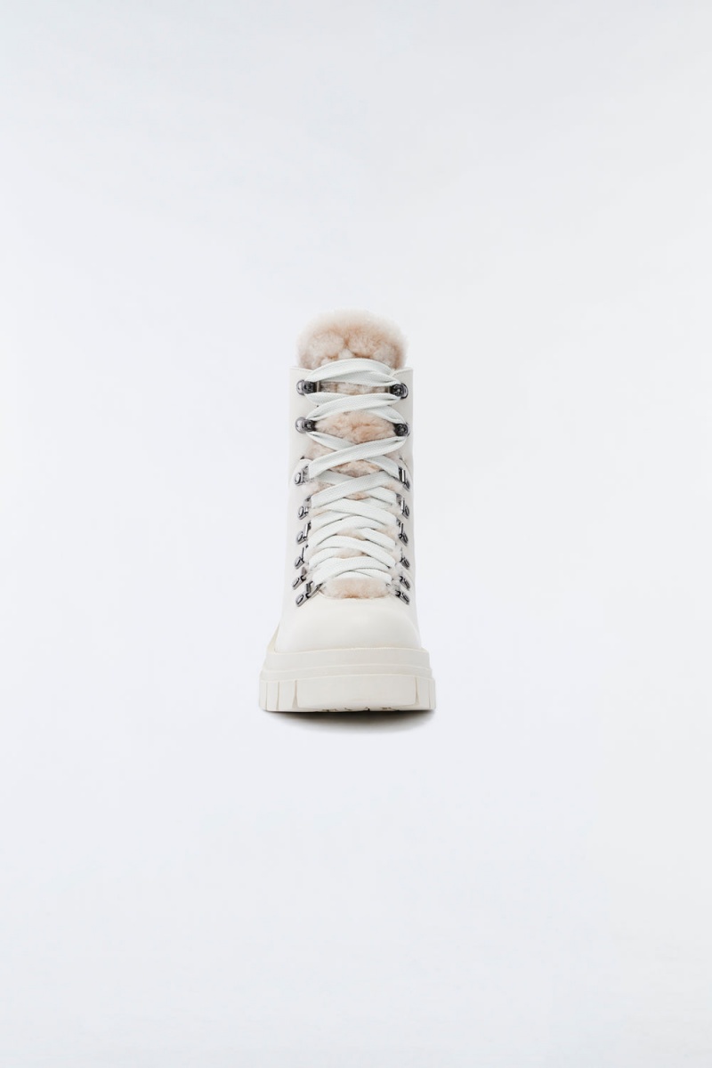 Mackage Summit Shearling-Fodrade Lamb Mocka Stövletter Dam Grädde | WITDR-2305