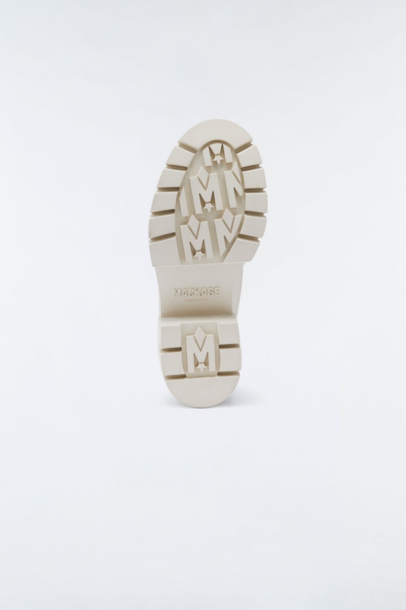 Mackage Summit Shearling-Fodrade Lamb Mocka Stövletter Dam Grädde | WITDR-2305