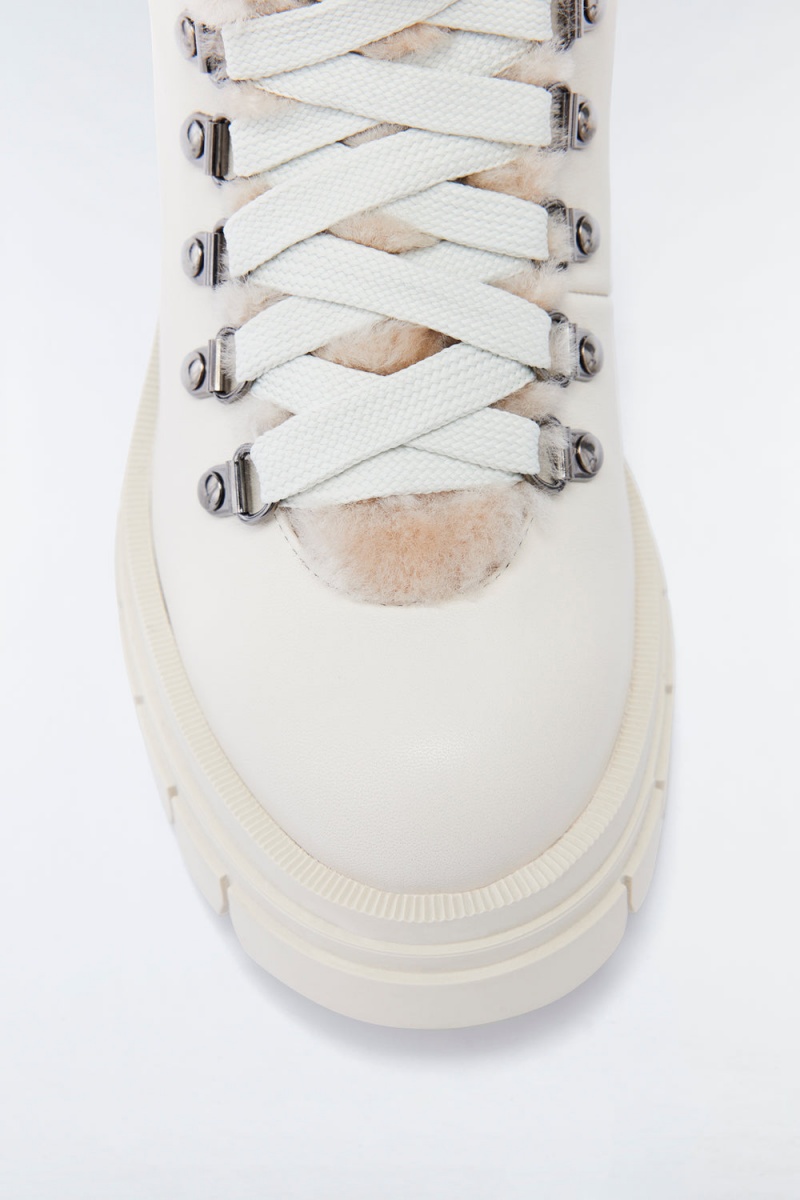 Mackage Summit Shearling-Fodrade Lamb Mocka Stövletter Dam Grädde | WITDR-2305