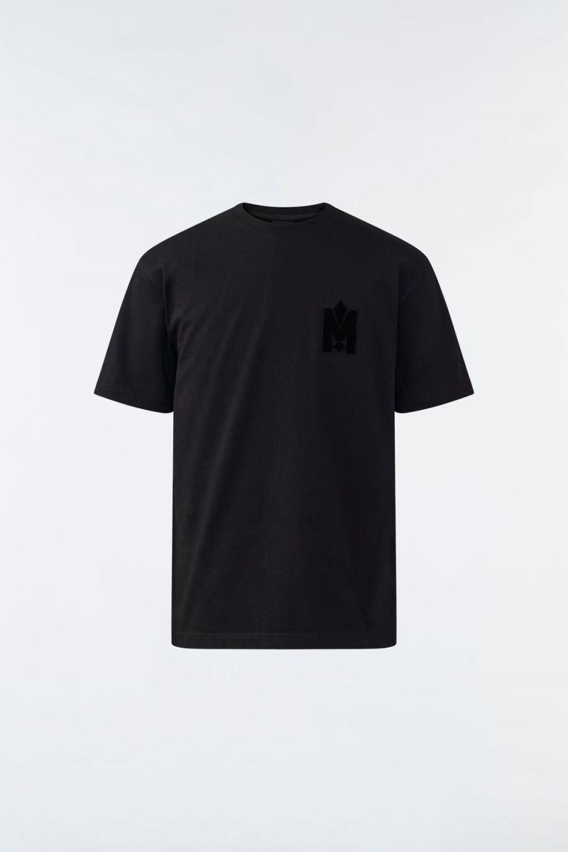 Mackage Tee Velvet Logo T-shirt Dam Svarta | UDXMZ-0214