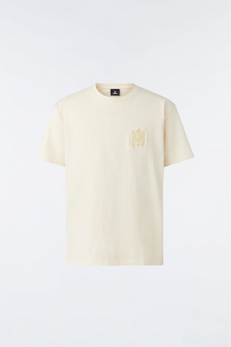Mackage Tee Velvet Logo T-shirt Herr Grädde | KVBIH-8971