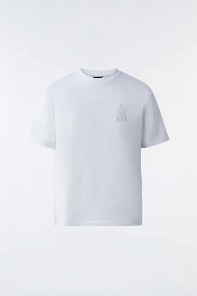 Mackage Tee Velvet Logo T-shirt Herr Vita | MLYES-2539