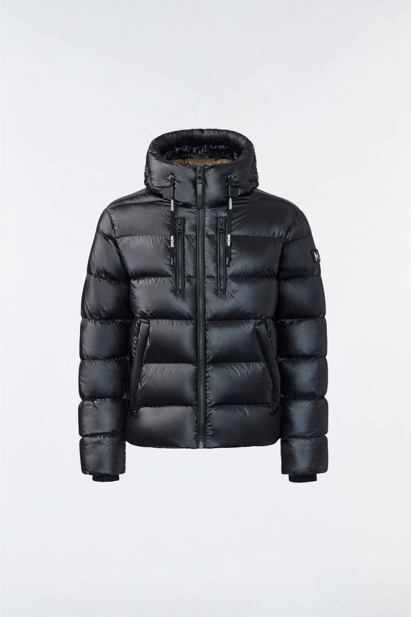 Mackage Victor Lustrous Light Hood Dunjackor Herr Svarta | OFWRY-9350