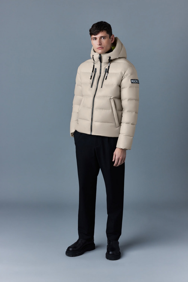 Mackage Victor Lustrous Light Hood Dunjackor Herr Beige | KELWF-0794