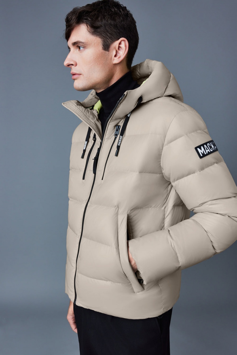 Mackage Victor Lustrous Light Hood Dunjackor Herr Beige | KELWF-0794