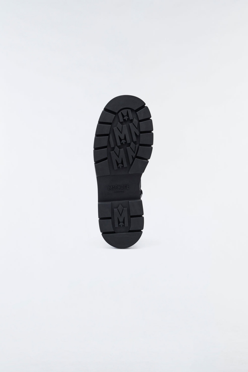 Mackage Warrior Shearling-Fodrade (R) Läder Stridsstövlar Herr Svarta | JSROM-2640