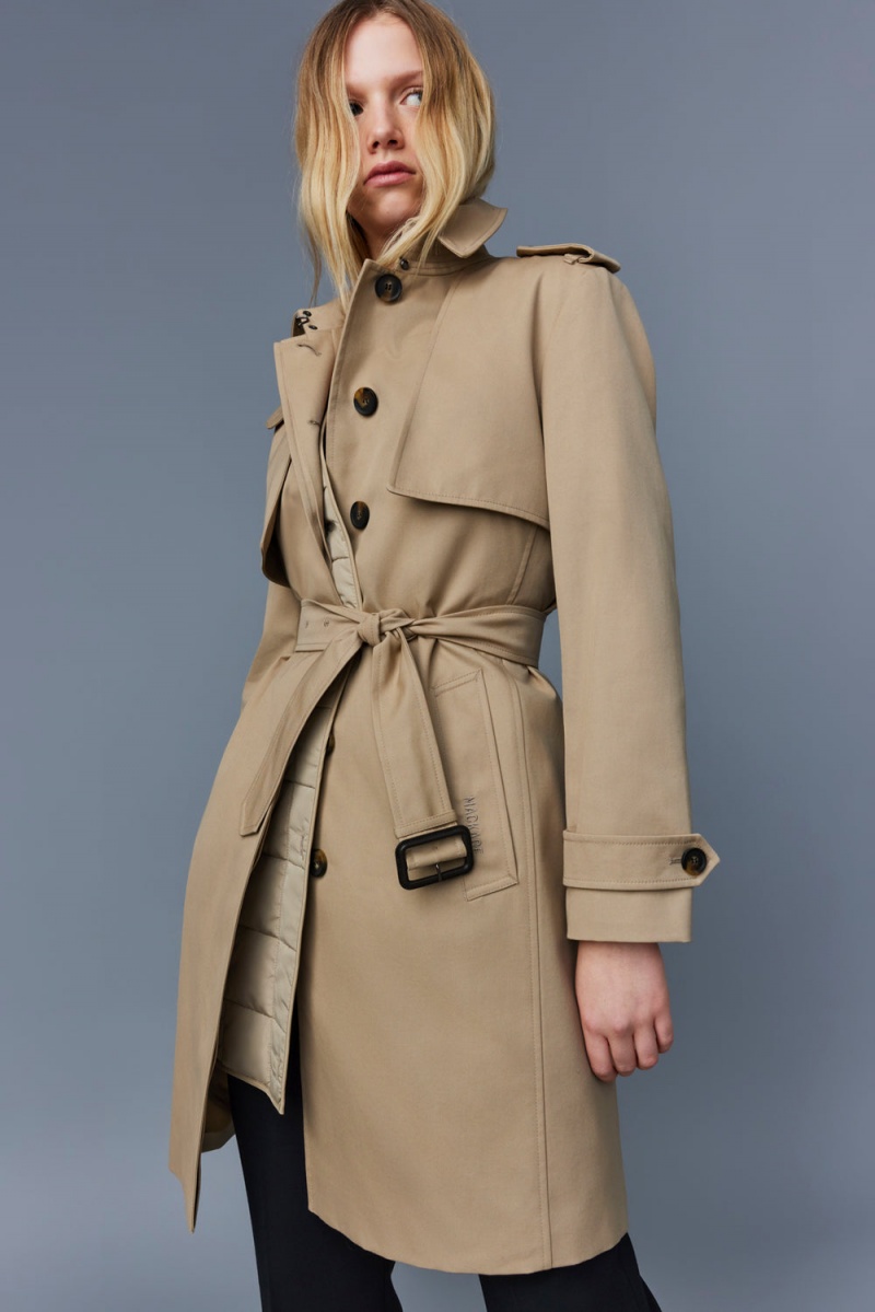 Mackage Winn 2-In-1 Klassiska Trenchcoat Dam Beige | UCRFI-4702