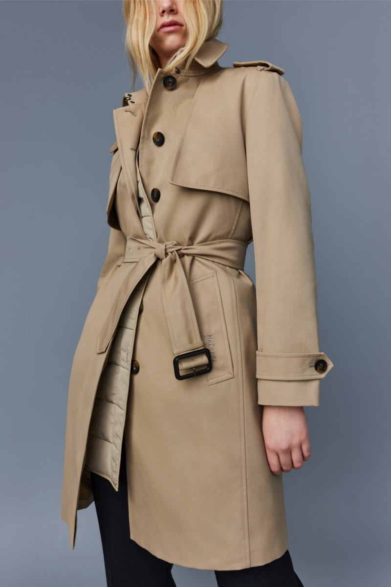 Mackage Winn 2-In-1 Klassiska Trenchcoat Dam Beige | UCRFI-4702